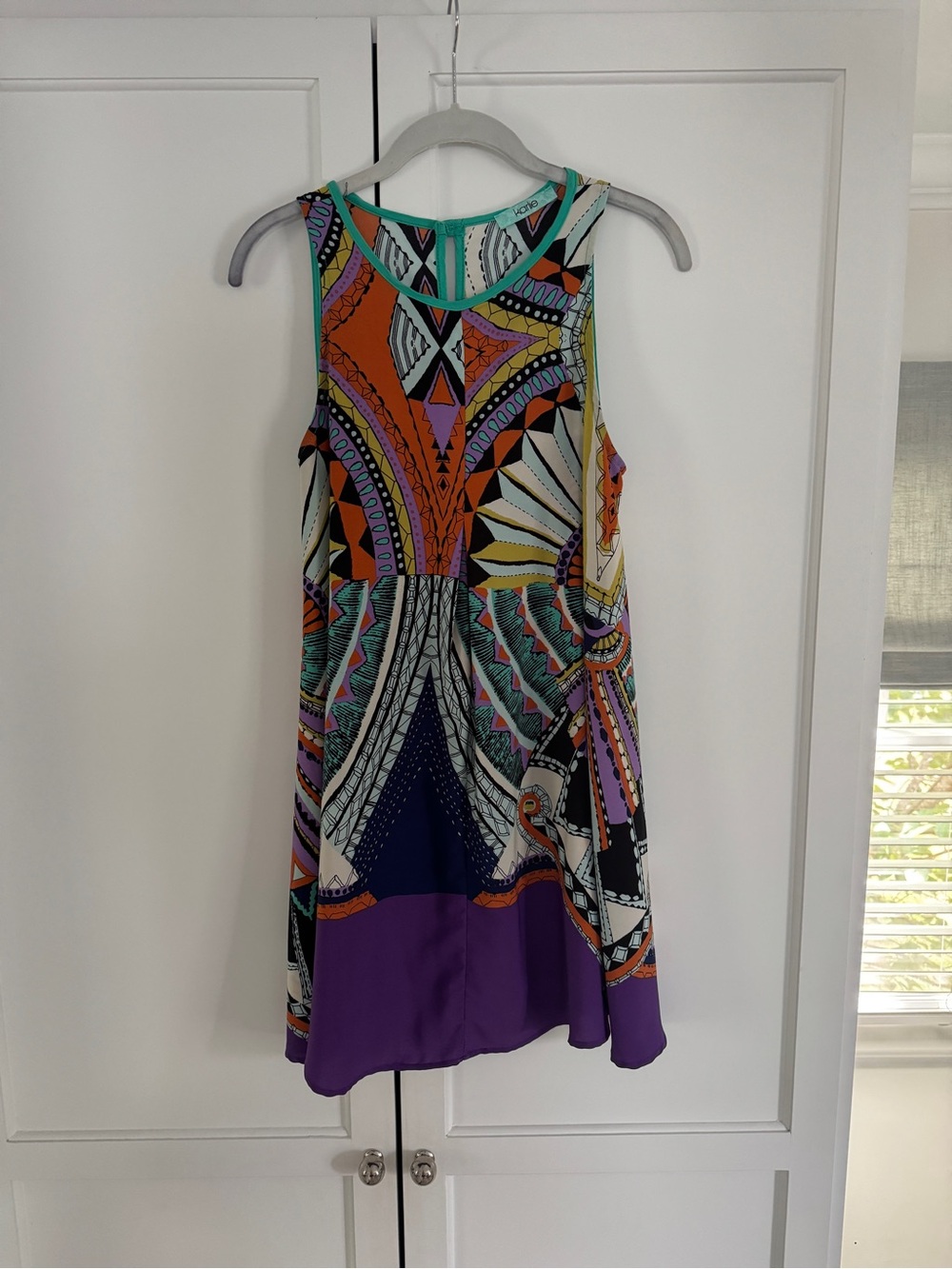 Karlie Geometric Abstract Sleeveless dress